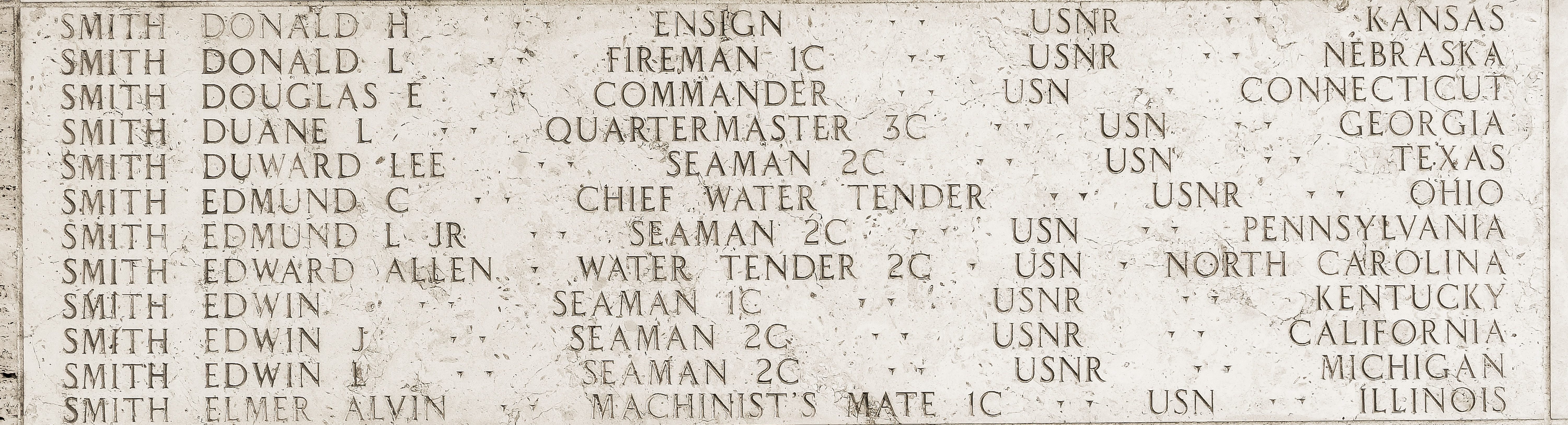 Edward Allen Smith, Water Tender Second Class